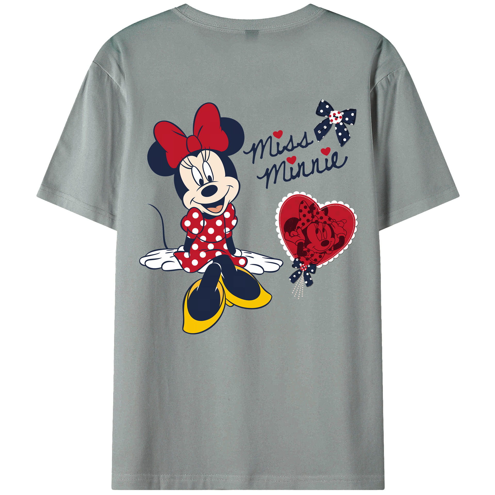 （画像用） ミッキーマウス Mickey Mouse 綿100％ メンズ半袖Tシャツ（バックプリント） 通気性